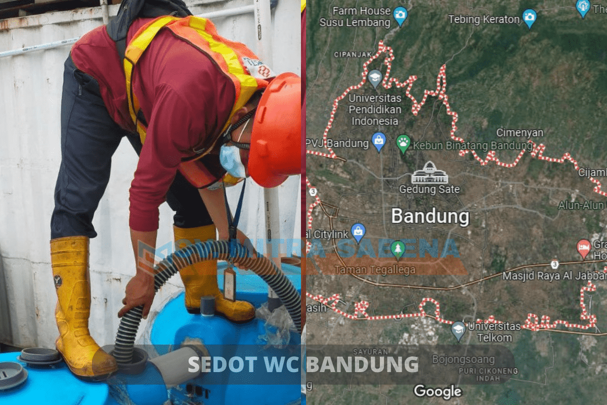 Tim Sedot WC Bandung bekerja di lokasi pelanggan untuk menjaga kebersihan dan kenyamanan.